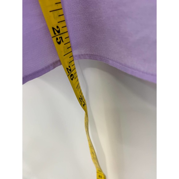 Vintage Korean Lavender Pleated Collared Blouse Button Up Long Sleeve Size 12 - Picture 5 of 5